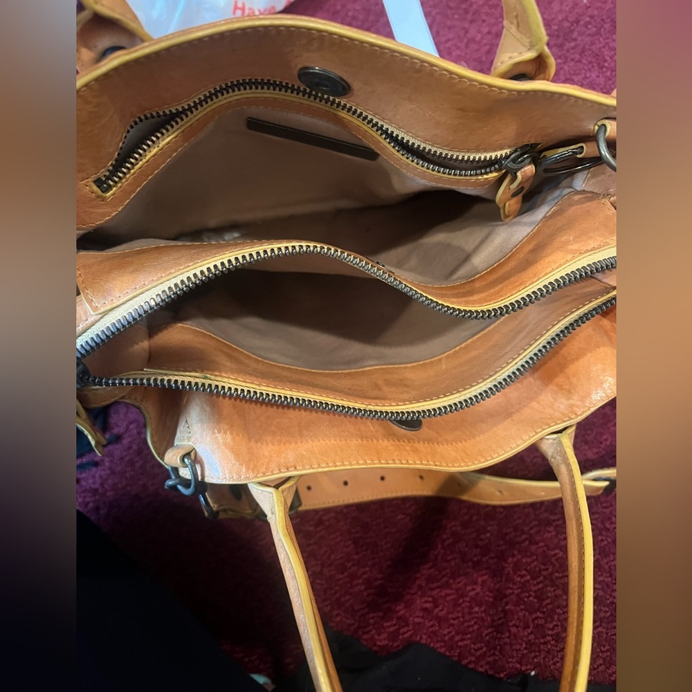 Theory bag 350 retail mustard yellow Multiple pockets HOST PICK - Picture 11 of 14